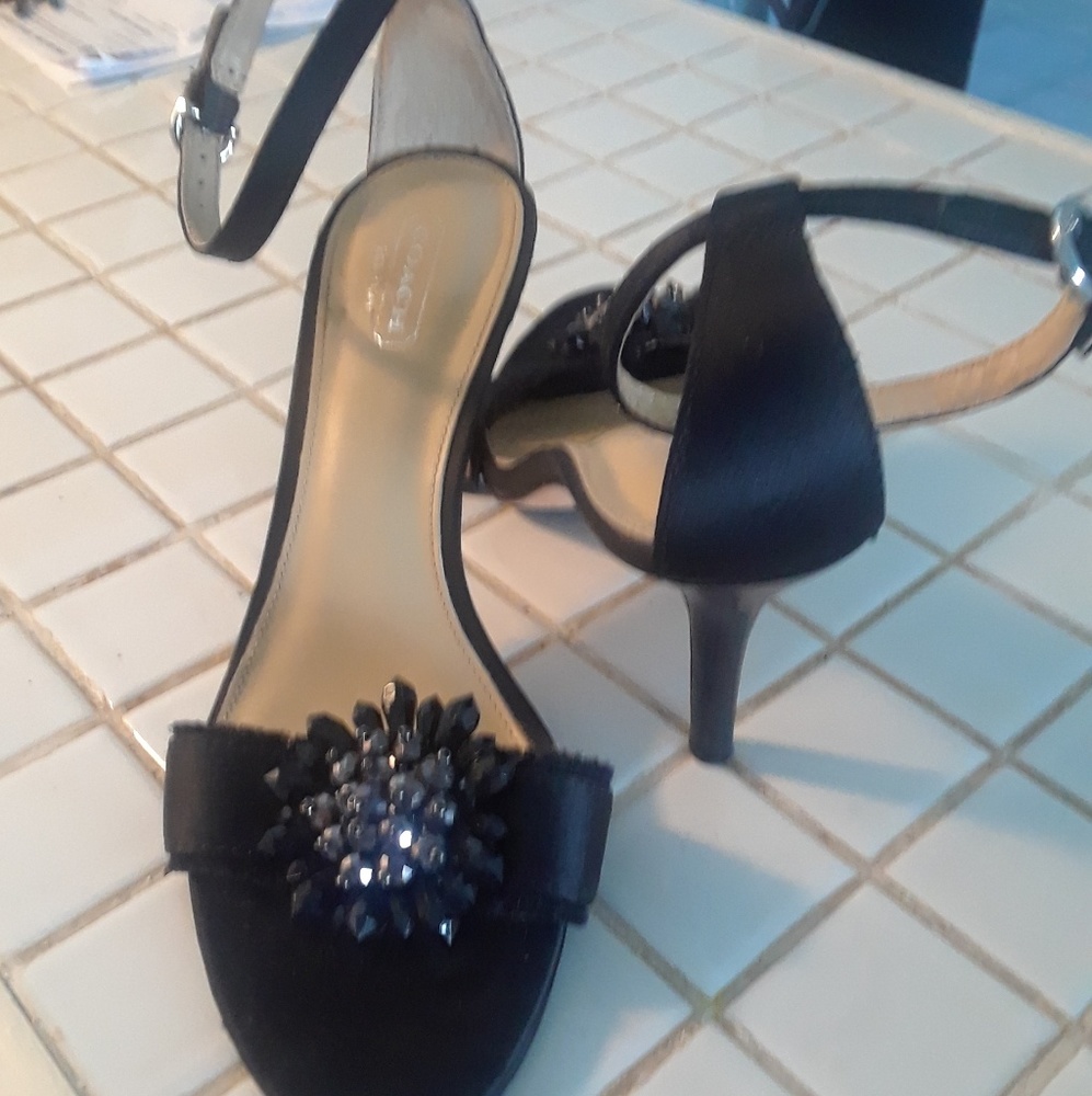 Coach satin and beaded evening shoe
